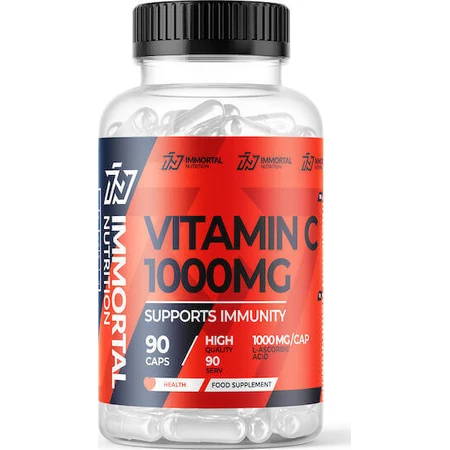 Immortal Nutrition Вітамін С Вітамін для підтримки імунітету, шкіри та антиоксидантної дії 1000 мг 90 капс.: ціни та характеристики