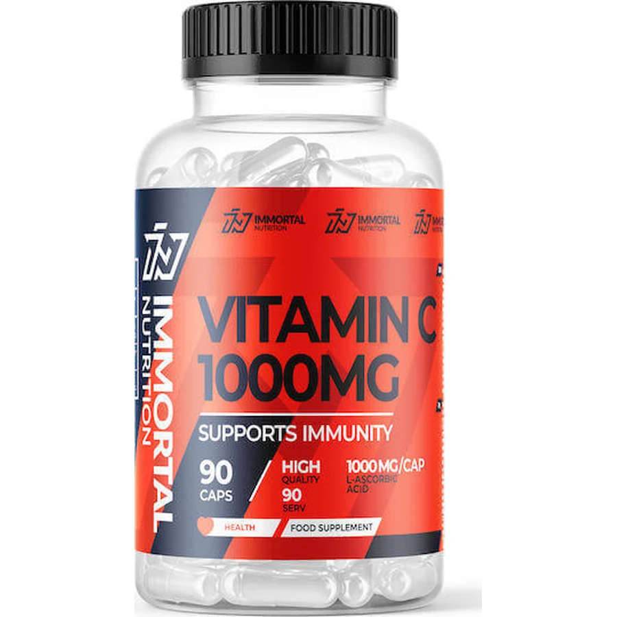 Immortal Nutrition Вітамін С Вітамін для підтримки імунітету, шкіри та антиоксидантної дії 1000 мг 90 капс.: ціни та характеристики