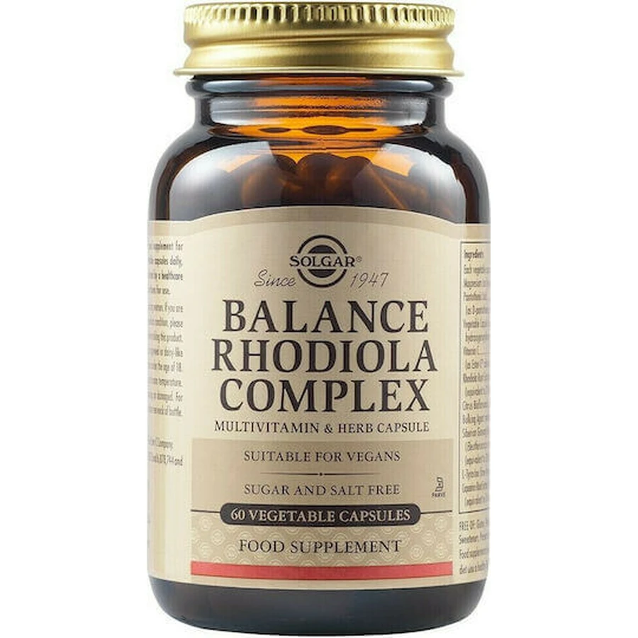 Solgar Balance Rhodiola Complex 60 растительных капсул: цены и характеристики