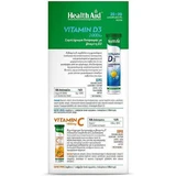 Health Aid Vitamin D3 Вітамін для зміцнення імунної системи та здоров'я я яєць 2000iu 1000мг апельсин 2 х 20 таблеток