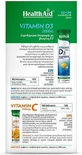 Health Aid Vitamin D3 Вітамін для зміцнення імунної системи та здоров'я я яєць 2000iu 1000мг апельсин 2 х 20 таблеток
