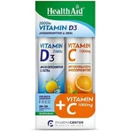 Health Aid Vitamin D3 Вітамін для зміцнення імунної системи та здоров'я я яєць 2000iu 1000мг апельсин 2 х 20 таблеток: ціни та характеристики