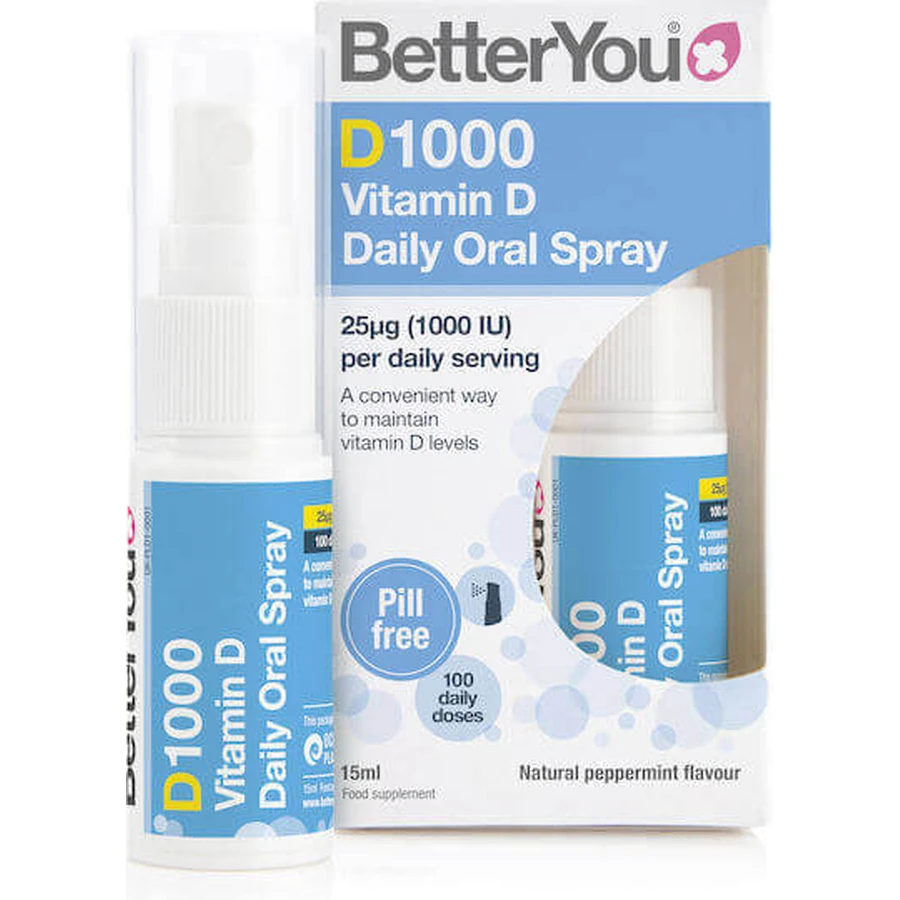 BetterYou DLux 1000 Щоденна підтримка імунітету з вітаміном D та вітамін для здоров'я яєць 1000iu 15мл: ціни та характеристики
