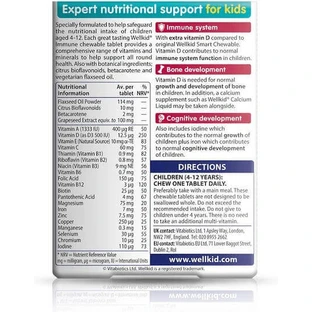 Vitabiotics Wellkid Immune Supplement для укрепления иммунитета 30 жевательных таблеток Апельсин Лимон