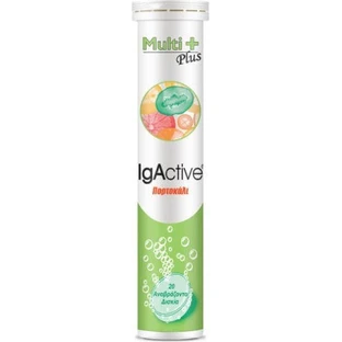 IgActive Multi Plus Multivitamin Мультивитамины для энергии, укрепления иммунитета и нервной системы Апельсин 20 табл. eff