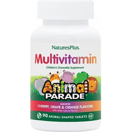 Nature's Plus Animal Parade Children's Chewable Children's Chewable Multi-Assorted F Мультивитамины для укрепления иммунной системы Вишня Апельсин Виноград 90 жевательных таблеток: цены и характеристики
