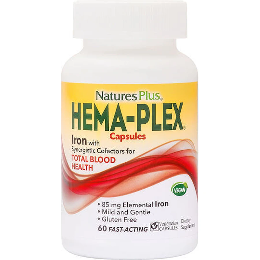 Nature's Plus Гема-Плекс Залізо з синергетичними факторами 60 капсул: ціни та характеристики
