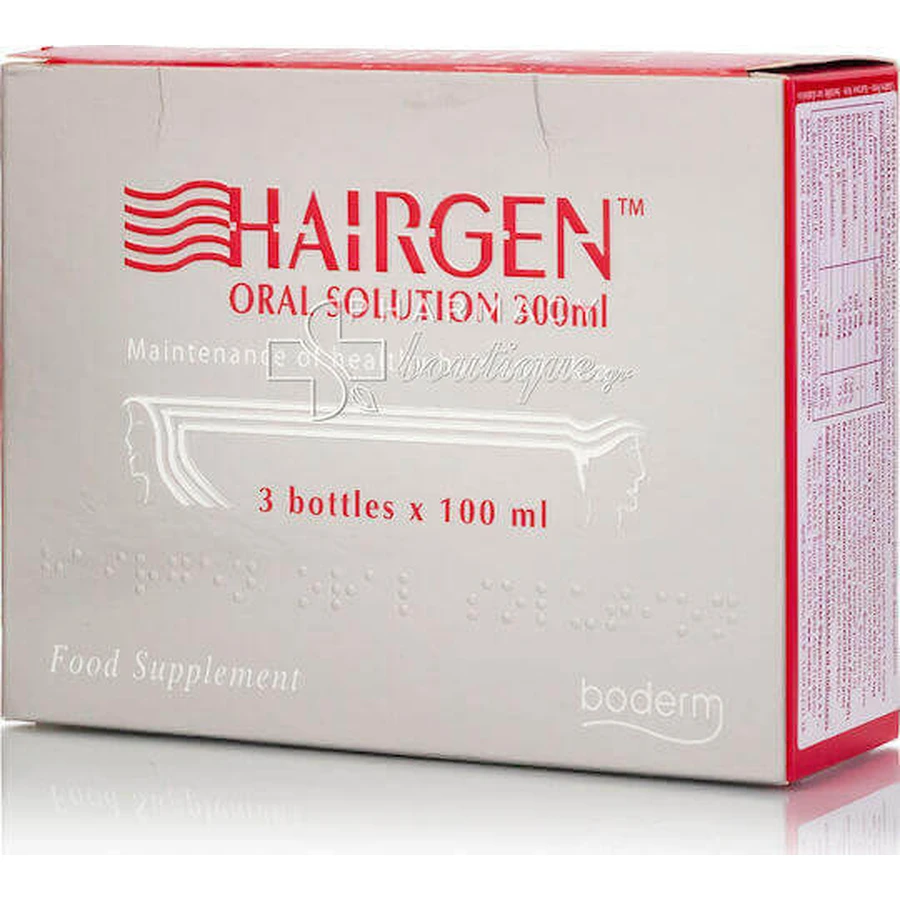 Пероральный раствор Boderm Hairgen, специальная пищевая добавка, 300 мл, безвкусно: цены и характеристики