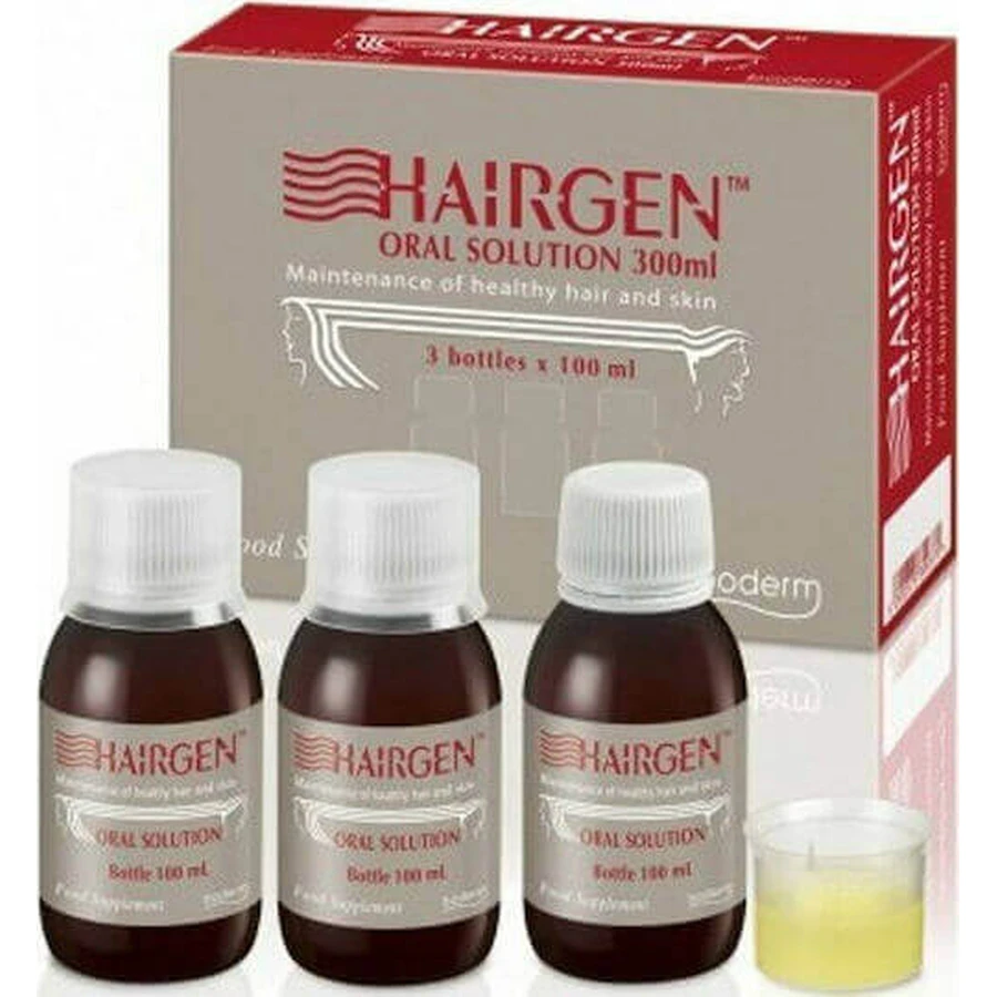 Пероральный раствор Boderm Hairgen, специальная пищевая добавка, 300 мл, безвкусно: цены и характеристики