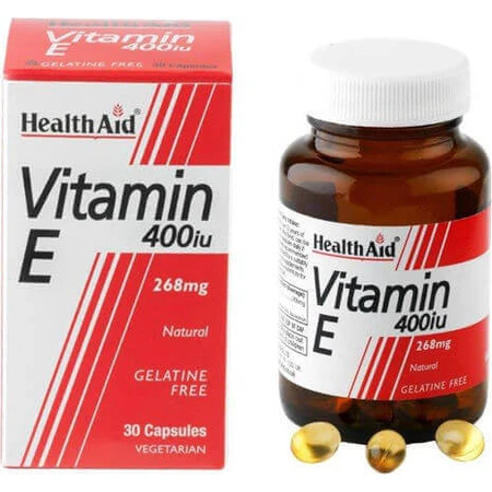 Health Aid Витамин Е для кожи и антиоксидантного действия 400iu 268mg 30 x 1 вегетарианских капсул: цены и характеристики