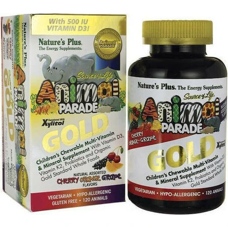 Nature's Plus Animal Parade GOLD Мультивитамины для укрепления иммунной системы Вишня Апельсин Виноград 60 жевательных таблеток: цены и характеристики