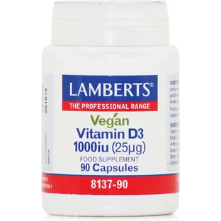 Lamberts Vegan Vitamin D3 Вітамін для зміцнення імунної системи та здоров'я яєць 1000iu 90 капс.