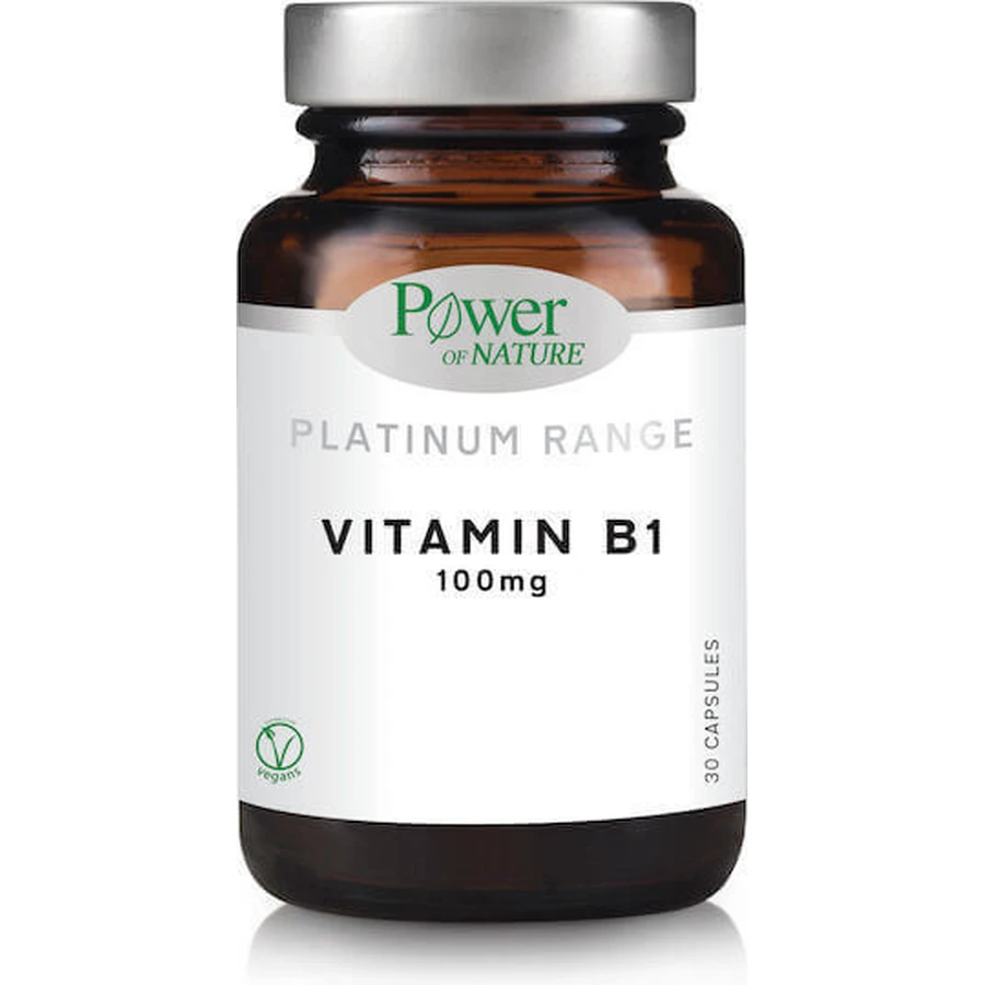 Power Of Nature Platinum Range Vitamin B1 Вітамін для здоров'я нервової системи 100 мг 30 капс.: ціни та характеристики
