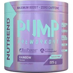 Nutrend Pump Pre Workout Supplement 225gr Rainbow