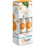 Power Of Nature Vitamin C 1000mg Stevia & Vitamin C 500mg Stevia Мультивитамины для энергии и укрепления иммунной системы 1000mg Orange 2 x 20 шипучих таблеток