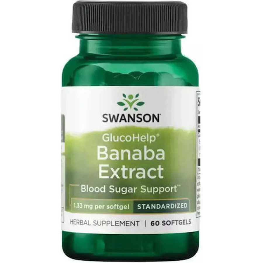 Swanson GlucoHelp Екстракт банаби 1,33 мг 60 м'яких гелів: ціни та характеристики