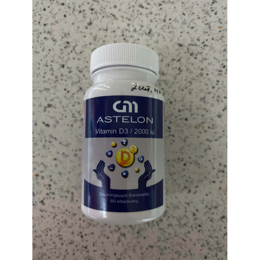 Astelon Vitamin D3 Вітамін для підтримки імунітету та здоров'я яєць 2000iu 60 капс.: ціни та характеристики