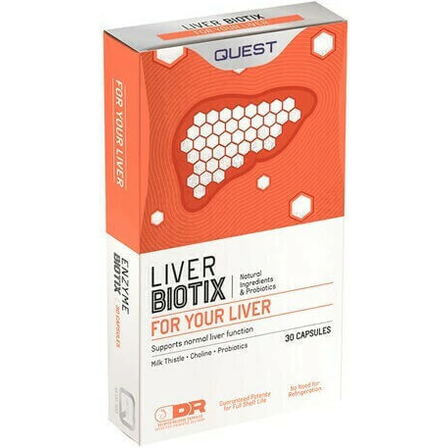 Quest Liver Biotix Для Вашої печінки Спеціальна дієтична добавка 30 капс.: ціни та характеристики