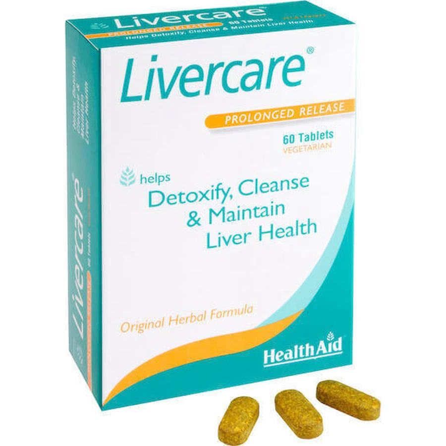 Спеціальна дієтична добавка до раціону харчування Health Aid Livercare 60 таб.: ціни та характеристики