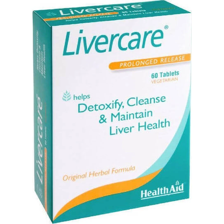 Спеціальна дієтична добавка до раціону харчування Health Aid Livercare 60 таб.: ціни та характеристики