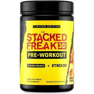 Pharmafreak Stacked Freak 3D Pre Workout Supplement 400gr Peach Mango Peach
