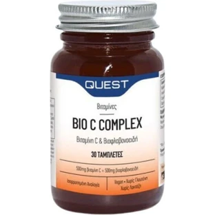 Quest Bio C Complex Vitamin C 500mg & Bioflavonoids Vitamin for Immune Support, Skin & Antioxidant Action 500mg 30 Tablets