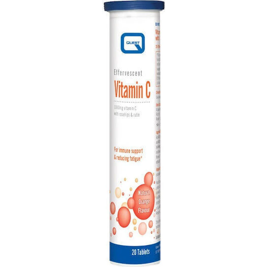Quest Vitamin C Витамин для укрепления иммунитета, кожи и антиоксидантного действия 1000 мг Апельсин 20 табл. eff: цены и характеристики