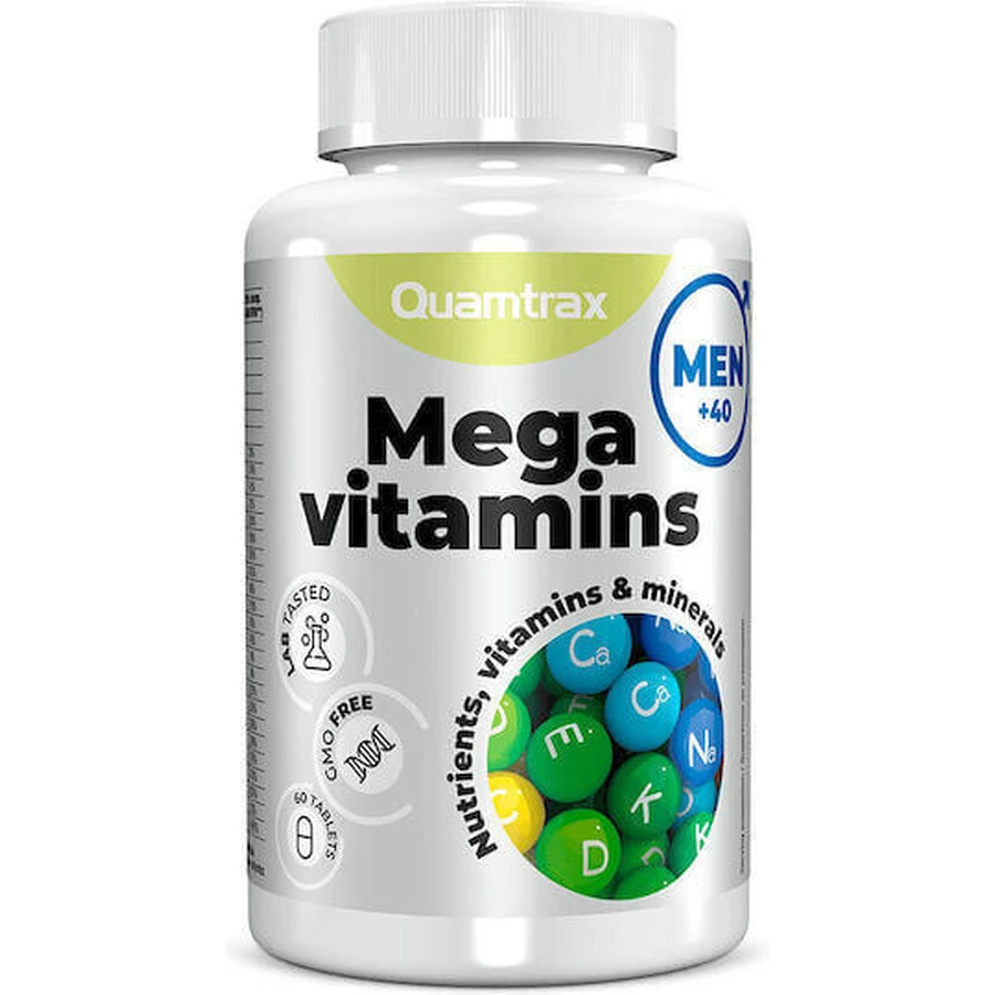 Quamtrax Nutrition Mega Vitamins Men +40 Multivitamin 60 таблеток: ціни та характеристики