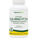 Nature's Plus Кальцій Магній Вітамін D3 з вітаміном К2 60 жувальних таблеток Шоколад: ціни та характеристики