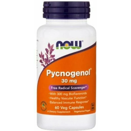 Now Foods Пікногенол 30 мг Харчова добавка Спеціальна рослинна 60 капсул: ціни та характеристики