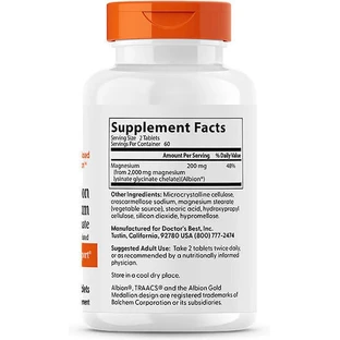 Doctor's Best Highly Absorbed Magnesium 120 Tablets