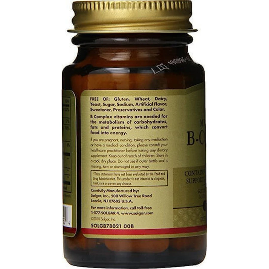 Solgar Megasorb Vitamin B-комплекс вітамінів для зміцнення енергії, імунітету та нервової системи 50 таблеток: ціни та характеристики