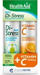 Health Aid Fizzy Di-stress Combo Pack Dietary Supplement Good Psychological Function & Vitamin C 1000mg 2x20 Effervescent Tablets 2x20 tablets