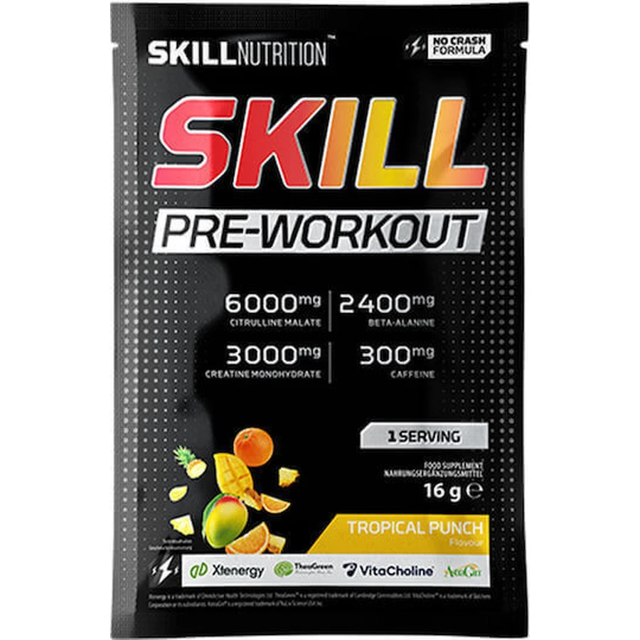 Skill Nutrition Харчова добавка перед тренуванням Skill Special 16gr Tropical Punch: ціни та характеристики