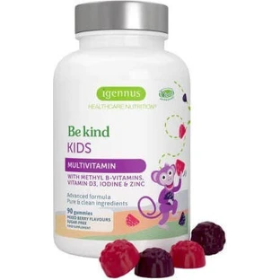 iGennus Be Kind Kids Мультивітамінний комплекс для енергії, зміцнення імунітету та здоров'я птахів 90 желейних цукерок