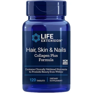 Life Extension Hair, Skin & Nails Collagen Plus Formula Food Supplement Special 120 tabs