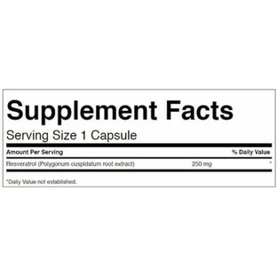 Swanson Resveratrol 250 мг Пищевая добавка Special 30 капс