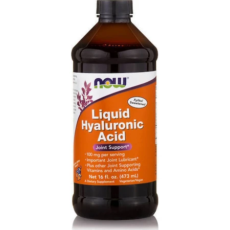 Now Foods Рідка добавка з гіалуроновою кислотою для здоров'я суглобів та кісток 473 мл Чорниця: ціни та характеристики