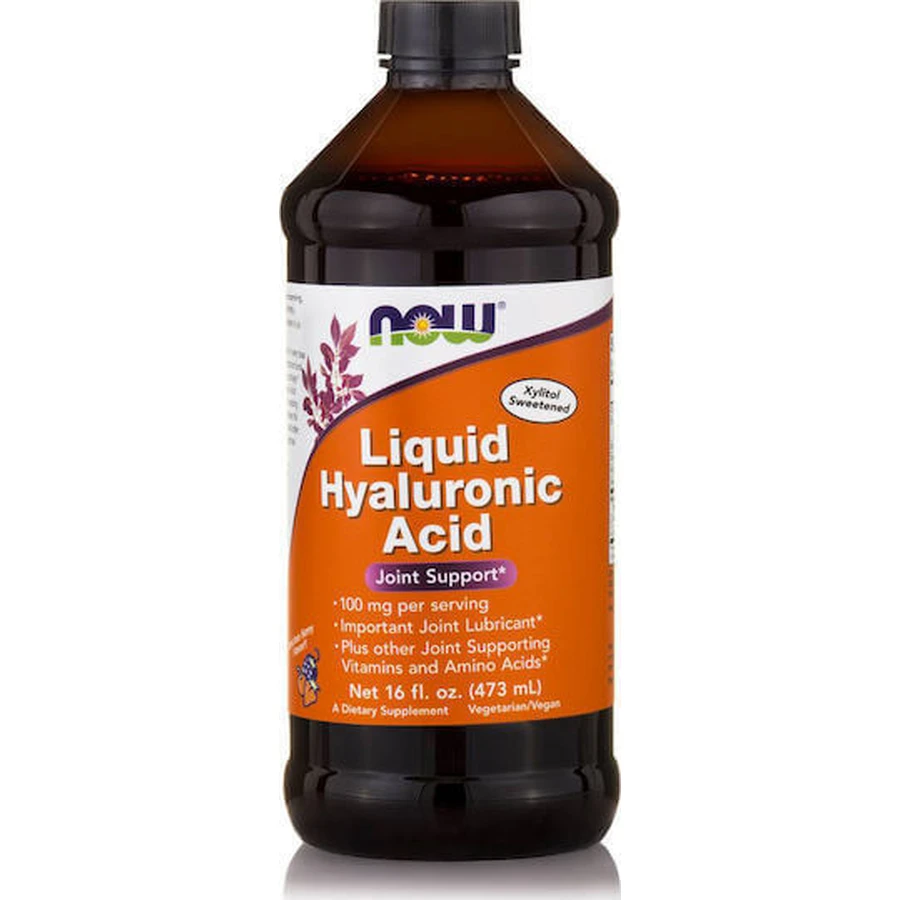 Now Foods Рідка добавка з гіалуроновою кислотою для здоров'я суглобів та кісток 473 мл Чорниця: ціни та характеристики