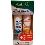 Health Aid Магній + В6 та Вітамін С 1000 мг 2 х 20 шипучих таблеток зі смаком лимона: ціни та характеристики