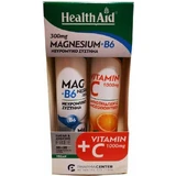 Health Aid Magnesium + B6 & Vit C 1000mg 2 x 20 шипучих таблеток со вкусом лимона