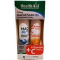 Health Aid Magnesium + B6 & Vit C 1000mg 2 x 20 шипучих таблеток со вкусом лимона