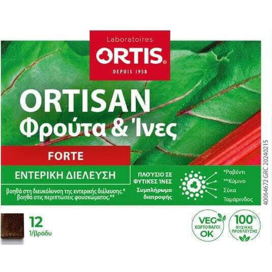 Ortis Ortisan Forte Fruits & Fibres Food Supplement Special 12 tab: цены и характеристики