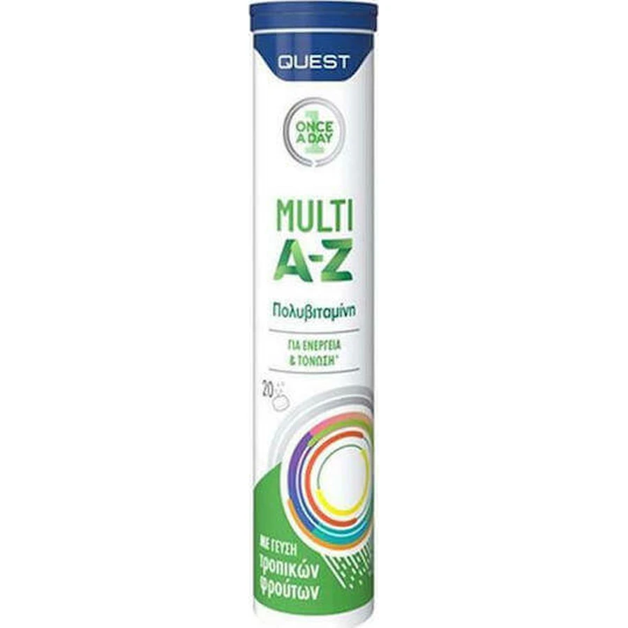 Quest Multi A-Z Vitamins Мультивітаміни для енергії Тропічні фрукти 20 таб еф.: ціни та характеристики