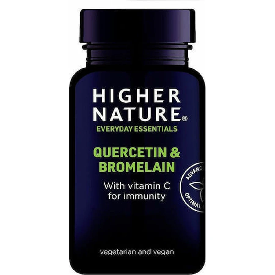 Higher Nature Quercetin & Bromelain 60 файлов Natural - Натуральный: цены и характеристики