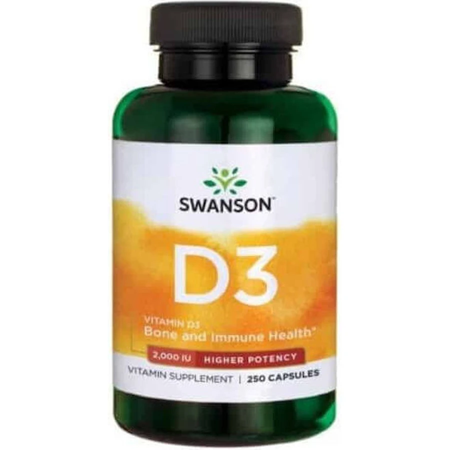 Swanson D3 Високопотенційний вітамін для підтримки імунітету та здоров'я яєць 1000iu 250 капс.: ціни та характеристики