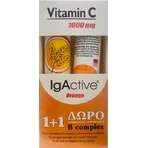 IgActive Витамины C и B Мультивитаминный комплекс Мультивитамины для энергии, укрепления иммунной системы и волос 1000 мг Апельсин 2 x 20 шипучих таблеток: цены и характеристики