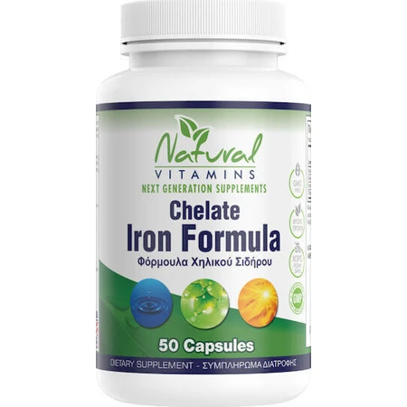 Natural Vitamins Chelated Iron Chelate Formula 50 капсул: цены и характеристики