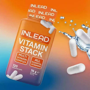 Inlead Nutrition Vitamin Stack Multivitamin Мультивитамины для укрепления иммунной системы, кожи и антиоксидантного действия 120 растительных капсул