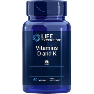 Life Extension Витамины D и K для укрепления иммунной системы и здоровья яиц 60 капс